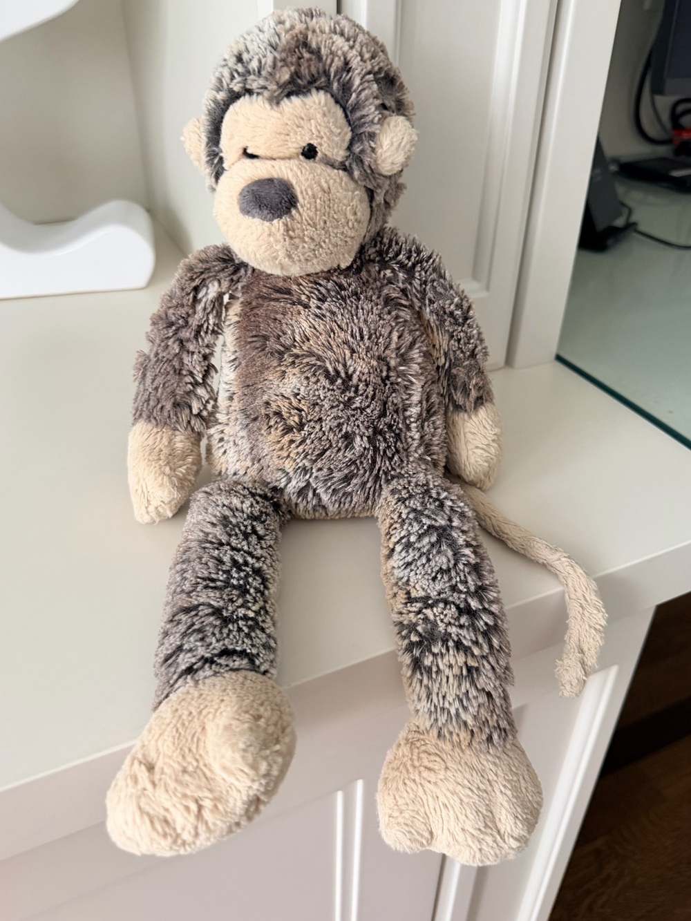 JELLYCAT Puddles Monkey Woodland Grey/Brown 14 Inches Tall Stuffed Plush